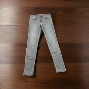 American Eagle Jeans 4 (27 X 29) Grey Skinny Hi Rise Faded Sun Bleach Jegging